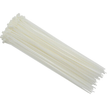 卡夫威尔 自锁式尼龙扎带大号小号加长 园艺扎线带 扎带理线带束线带捆扎带 4.8*400mm 白色 50支装OT3123