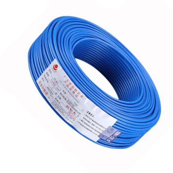金龙羽 国标铜芯电线电缆单芯单股硬线阻燃ZC-BV4平方电线100米/卷 蓝色