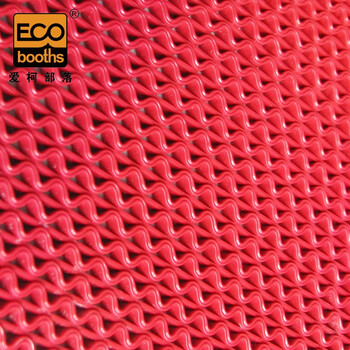 爱柯部落 S型镂空疏水防滑垫 PVC网格垫加厚加密塑胶疏水地毯1.2m×15m厚5mm浴室卫生间垫红色110185