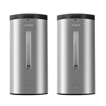 艾克（AIKE）AK1255自动感应皂液器洗手液器 壁挂式免打孔泡沫洗手液机 304不锈钢银色泡沫款 700ml