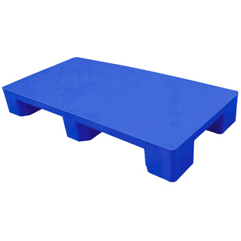 飞尔 平面塑料卡板 平板地台板 加厚蓝色塑胶栈板 川字叉车托盘【47 六脚平面 1000x500x140 4.5KG】