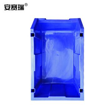 安赛瑞 斜口组合式零件盒 加厚物料收纳盒 工具螺丝元件配件塑料分类盒450×200×180mm 蓝色（1个装） 200463