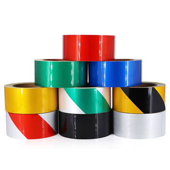 者也 警示反光膜胶带 车间分区贴纸设备标识贴交通安全警示条 20CM*33M【黄色】