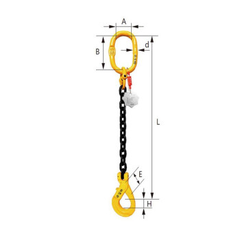 卓引特（ZYT-JOINT）自锁式标准型单肢链条索具额定载荷15t 链径22mm 有效长度9m起重8X-1B-22-9
