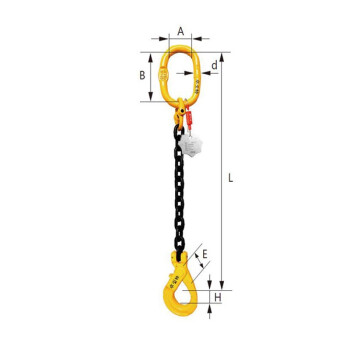 卓引特（ZYT-JOINT）自锁式标准型单肢链条索具额定载荷10t 链径18mm 有效长度7m起重8X-1B-18-7