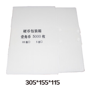 飞尔（FLYER）硬币箱 银行硬币钙塑箱 塑料包装盒 一角可放5000枚【305×155×115mm】