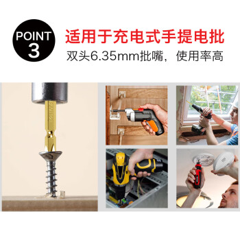 罗宾汉（RUBICON）电钻批头 GW-10 十字套装电动螺丝刀 强磁风批头起子 65mm 10支装