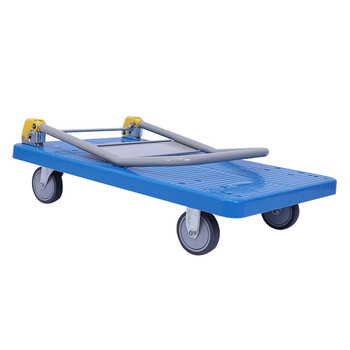 京佳乐手推车JE1502蓝蜂窝带罩90*60*84cm承重600斤5寸轻音轮