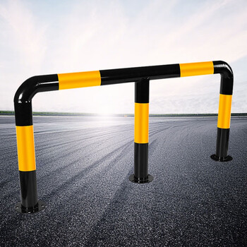 万尊 M型护栏钢管挡车器户外停车场围栏马路隔离护栏阻车器76*长1300*高600mm壁厚1.5mm