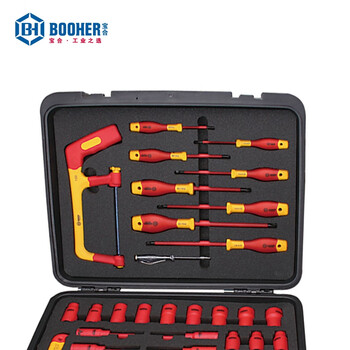 宝合(booher)42件VDE绝缘综合工具组套 0200409 铬钒钢
