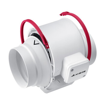 艾美特4寸管道风机开孔100*100mm排气扇斜流增压油烟蒸汽排风扇商用级大风量强力换气扇抽风机DPT10-20A