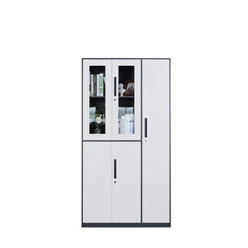 盛花 钢制加厚器械五门更衣柜储物柜物品柜内务柜1850*970*500灰白套色拆装柜