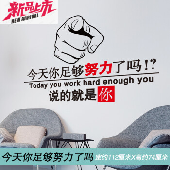 京东好货抖音同款创意墙纸自粘墙上装饰卧室宿舍文化墙壁纸励志标语