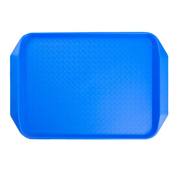 稳斯坦 WST3002 彩色食堂快餐托盘 工厂仓库酒店长方形水果盘 加厚自助盘 橙色