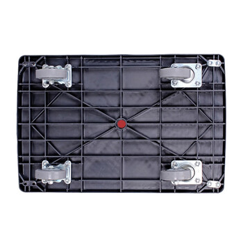 知旦手推车58*88*86cm承重600斤黑色轻音款四轮拖车塑料手推车快递小板车TC699 5寸轻音轮