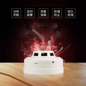 蓝炎 烟感探测器消防自动报警系统典型感烟报警器3C认证烟雾警报器（不带底座）