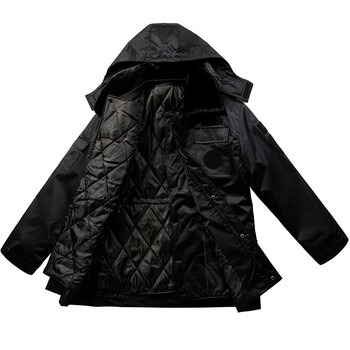 者也 保安大衣加厚保安服大衣冬装棉衣加长反光多功能防寒服工作服物业保安棉服 特勤棉服 175码