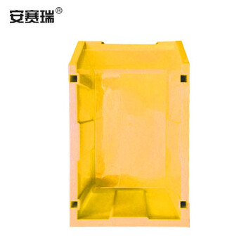 安赛瑞 斜口组合式零件盒 加厚物料收纳盒 工具螺丝元件配件塑料分类盒350×200×155mm 黄色（1个装） 200462