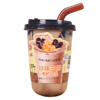 珍珠三拼奶茶12杯整箱手工冲泡冲饮品香浓布丁杯装奶茶下午茶代餐330