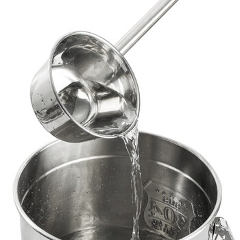 益美得 FH-1250 不锈钢水舀水瓢食堂酒店水勺长柄勺子 35CM长柄口径12CM