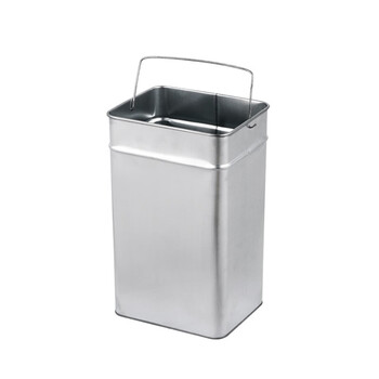 益美得 CY29 不锈钢烟灰桶 酒店大堂宾馆电梯口金属垃圾桶工业商场走廊吸灭烟桶烟灰柱带内桶 正方形黑色款