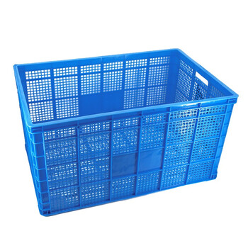 箱大王 Xlj-05 加厚蓝色塑料筐 快递水果蔬菜批发货筐 1米筐 外1030*680*540mm