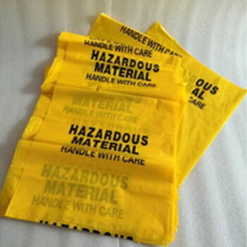 杰苏瑞(JESERY) 防化垃圾袋加厚 废弃物化学品生物危险品废物耐酸碱处理袋 76*46cm 黄色 50个 BAG-S