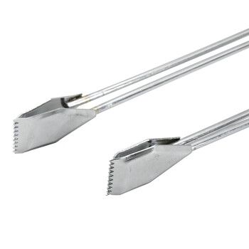 海斯迪克 HKQJ07 不锈钢色垃圾夹 夹拾物器 取物器食物夹 碳夹 环卫垃圾夹 55cm