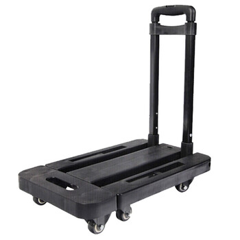 聚远 JUYUAN小推车折叠手拉车拉杆行李车拖车伸缩拉货搬运乌龟车购物车黑色承重约400斤竖版30X46cm 1个价