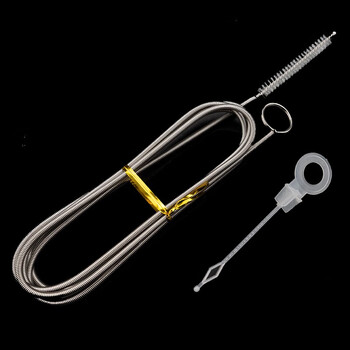 海斯迪克 HK-5168 冷藏室疏通神器 排水孔疏通器 透明色毛1.6米+防堵杆