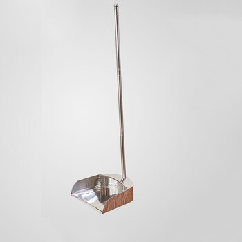 庄太太 不锈钢垃圾铲 长柄加厚大容量铁簸箕垃圾斗【单个】