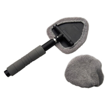 金诗洛 K407 (3个)玻璃除雾刷 清洁刷纤维窗刮刷 擦车刷除尘掸子清洁工具 灰色超细纤维布替换套(不含刷子) 