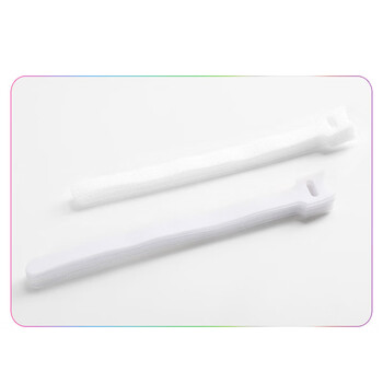 飞尔（FLYER）针形背对背魔术贴扎带 彩色自粘捆绑带 尼龙魔术贴【白色猫型 12x150mm】200条装