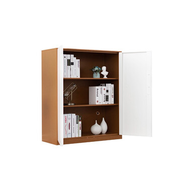 盛花 加厚钢制单节文件柜资料柜物品柜凭证柜档案柜1050*900*400咖白套色