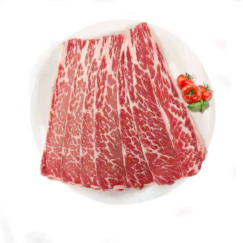 和牛m9雪花牛肉片盒装寿喜锅牛肉卷牛肉片火锅食材索维奥m9雪花牛小排