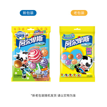 阿尔卑斯棒棒糖 休闲零食糖果 经典儿童混合口味硬糖200g 20支/袋