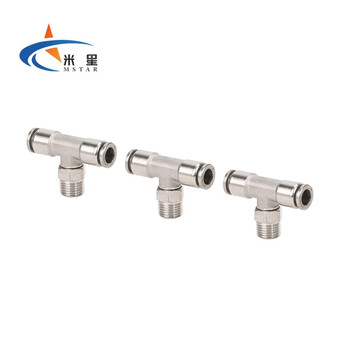 米星（MSTAR）不锈钢外螺纹三通接头 304不锈钢气动气管接头PB PB6-02