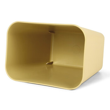 斯图加厚垃圾桶酒店客房垃圾桶不带盖直边宾馆餐厅纸篓办公室果皮垃圾桶 小号8L米黄色