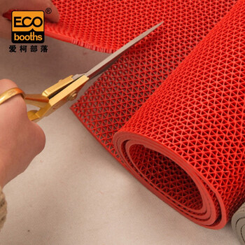 爱柯部落 ECO-S01 塑胶镂空 泳池卫生间防滑垫 加厚加密款防水垫5mm厚 红色 尺寸约0.9m*15m 可定制 