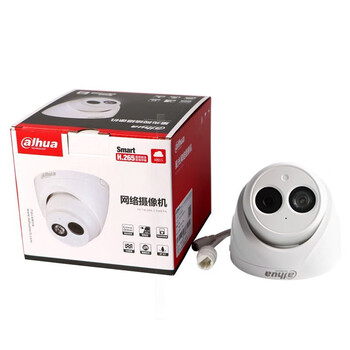 大华 摄像头 200万半球摄像机 POE供电 红外夜视 支持录音1230C-A 焦距3.6mm