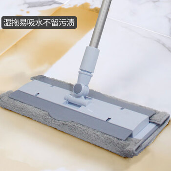 亿丽佳 夹布平板拖把免手洗墩布排拖旋转瓷砖实木地板尘推纤维拖布平拖（板长360赠原装配布两块） 5件/组