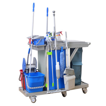 兰诗 FW-1073 保洁车多功能手推车物业清洁车工具车酒店宾馆打扫卫生专用布草车