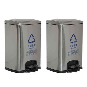 创莱 410不锈钢垃圾桶 分类脚踏垃圾桶 单桶 20L CLF20A-1