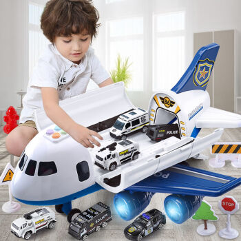大飞机玩具儿童音乐故事电动玩具男孩惯性收纳客机模型轨道车官方标配
