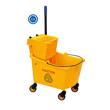 优易固（YOUYIGU）酒店用大号手动榨水车拖把桶保洁清洁车拧水桶挤水桶拖地桶墩布压水车062