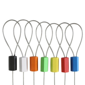 稳斯坦 WST1027 抽紧式钢丝封条 集装箱施封锁防伪铅封一次性货运锁铅封 颜色随机