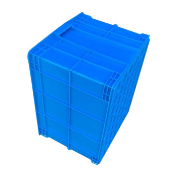 京云灿塑料周转箱长方形蓝色加厚可配盖熟胶箱货架物料收纳盒物流运输框600-400外660*485*410mm
