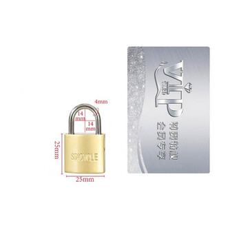 工品星 GPX-S通开挂锁通用锁具大门锁宿舍柜子锁独立型25mm仿铜配2把钥匙