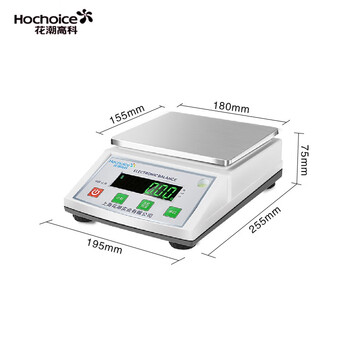 花潮高科（Hochoice）电子台秤电子天平精准电子秤天平秤0.1g高精度分析天平 方盘3000g/0.1g HTP312 600773