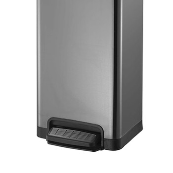 南 SJ50-F01 方形脚踏桶 黑金酒店套房脚踩果皮桶 商用厨房客厅脚踩开盖垃圾桶 办公室垃圾桶 容量50L